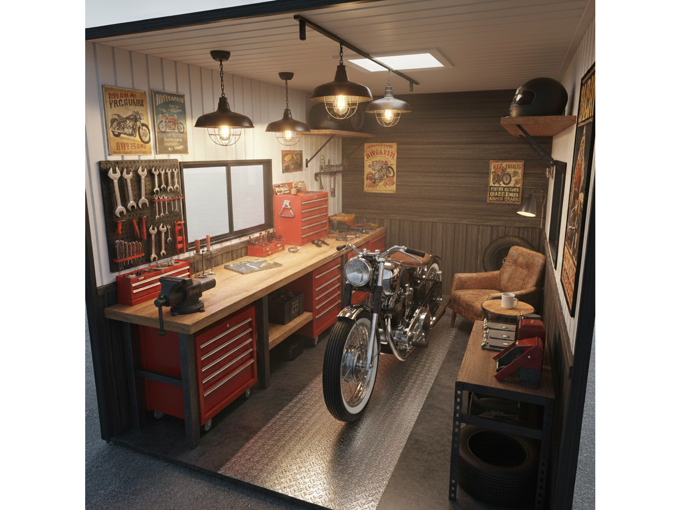 バイクガレージプラン　内観